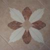 Woodlawn Tile Design: this is a 2'x2' geometric featuring a leaf/rosette image. A 3 color design incorporating customers' tile as a tie in. SOLD. Approximate price $650.**